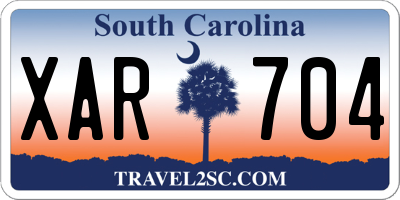 SC license plate XAR704