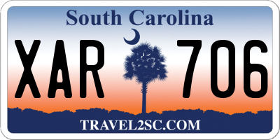 SC license plate XAR706