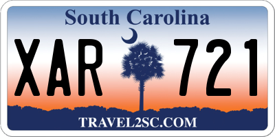 SC license plate XAR721