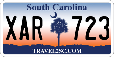 SC license plate XAR723