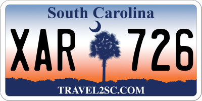 SC license plate XAR726