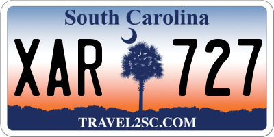 SC license plate XAR727