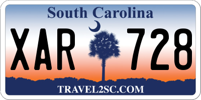 SC license plate XAR728