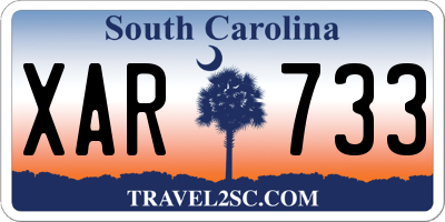 SC license plate XAR733