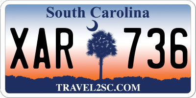 SC license plate XAR736