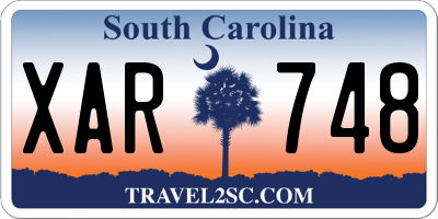 SC license plate XAR748