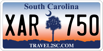 SC license plate XAR750