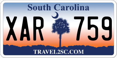 SC license plate XAR759