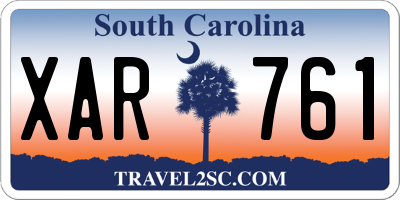 SC license plate XAR761
