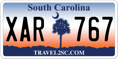 SC license plate XAR767