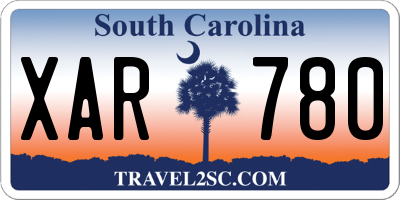 SC license plate XAR780