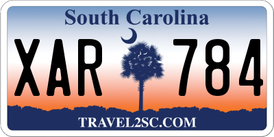 SC license plate XAR784