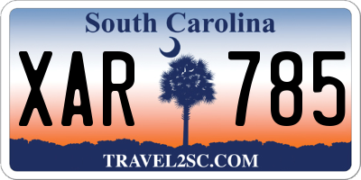 SC license plate XAR785