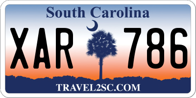 SC license plate XAR786