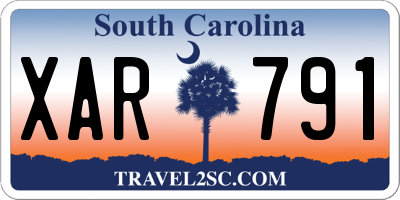 SC license plate XAR791