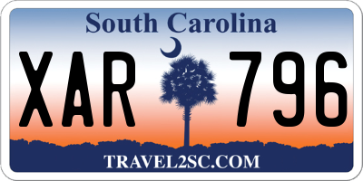 SC license plate XAR796