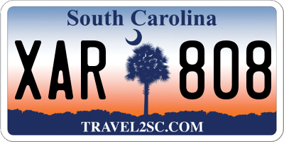 SC license plate XAR808
