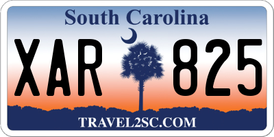 SC license plate XAR825