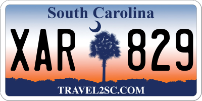 SC license plate XAR829