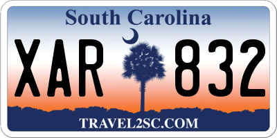 SC license plate XAR832