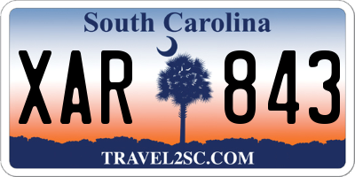 SC license plate XAR843