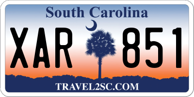 SC license plate XAR851