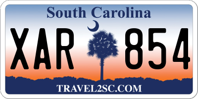 SC license plate XAR854