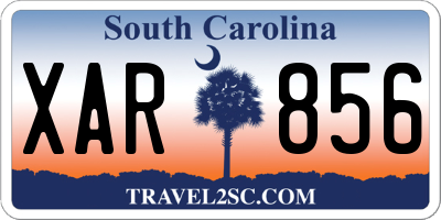 SC license plate XAR856