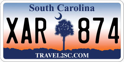 SC license plate XAR874
