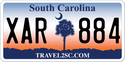 SC license plate XAR884
