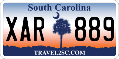 SC license plate XAR889