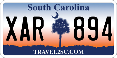 SC license plate XAR894