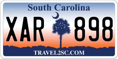 SC license plate XAR898