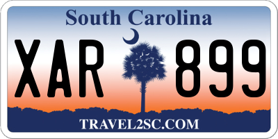 SC license plate XAR899