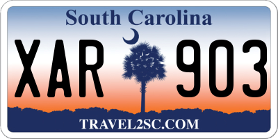 SC license plate XAR903