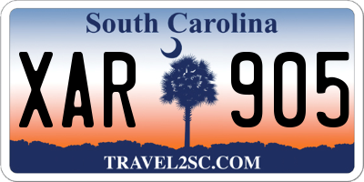 SC license plate XAR905