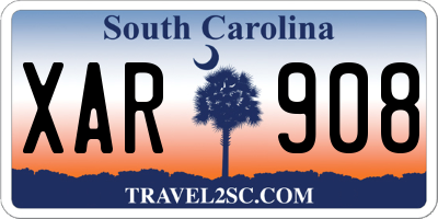 SC license plate XAR908