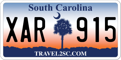 SC license plate XAR915