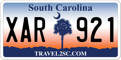 SC license plate XAR921