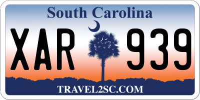 SC license plate XAR939