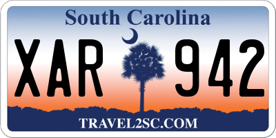 SC license plate XAR942