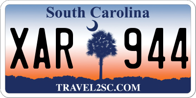 SC license plate XAR944