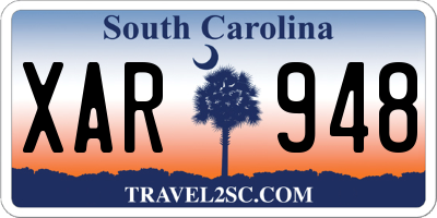 SC license plate XAR948