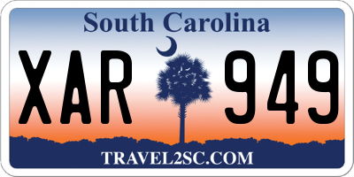 SC license plate XAR949