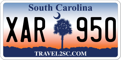 SC license plate XAR950