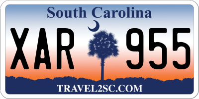 SC license plate XAR955