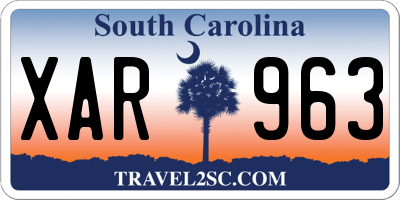 SC license plate XAR963