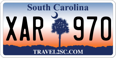 SC license plate XAR970