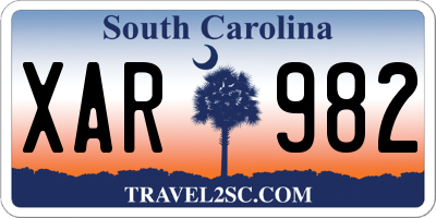 SC license plate XAR982