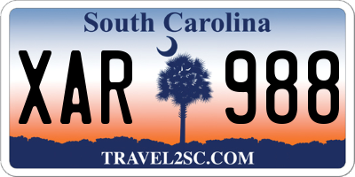 SC license plate XAR988